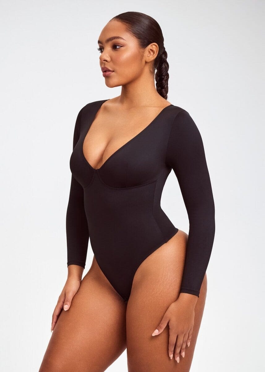 Carethier™ Long Sleeve Plunge Thong