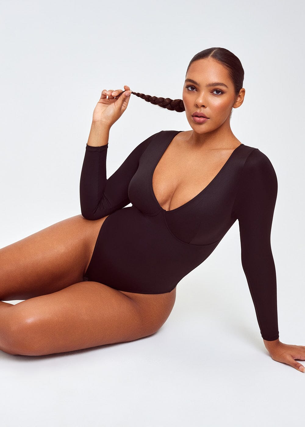 Carethier™ Long Sleeve Plunge Thong