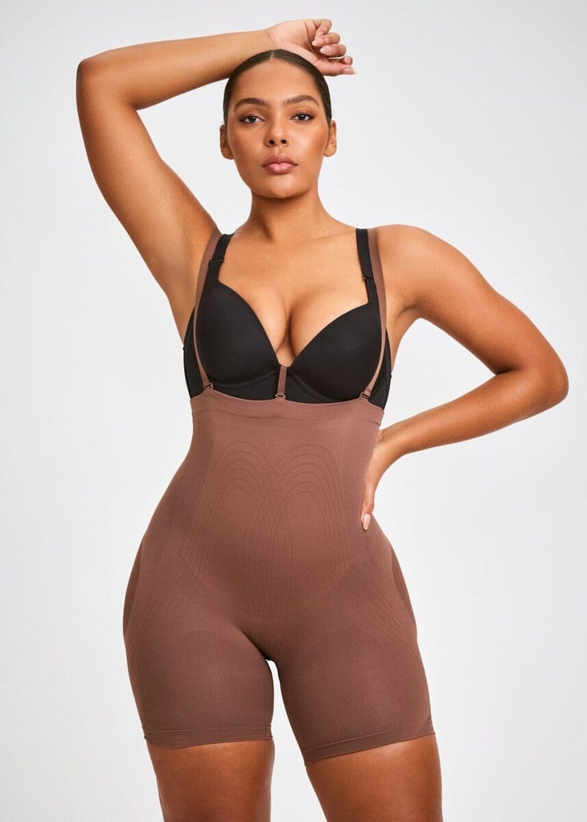 PowerMesh High-Waist Sculpting Shorts