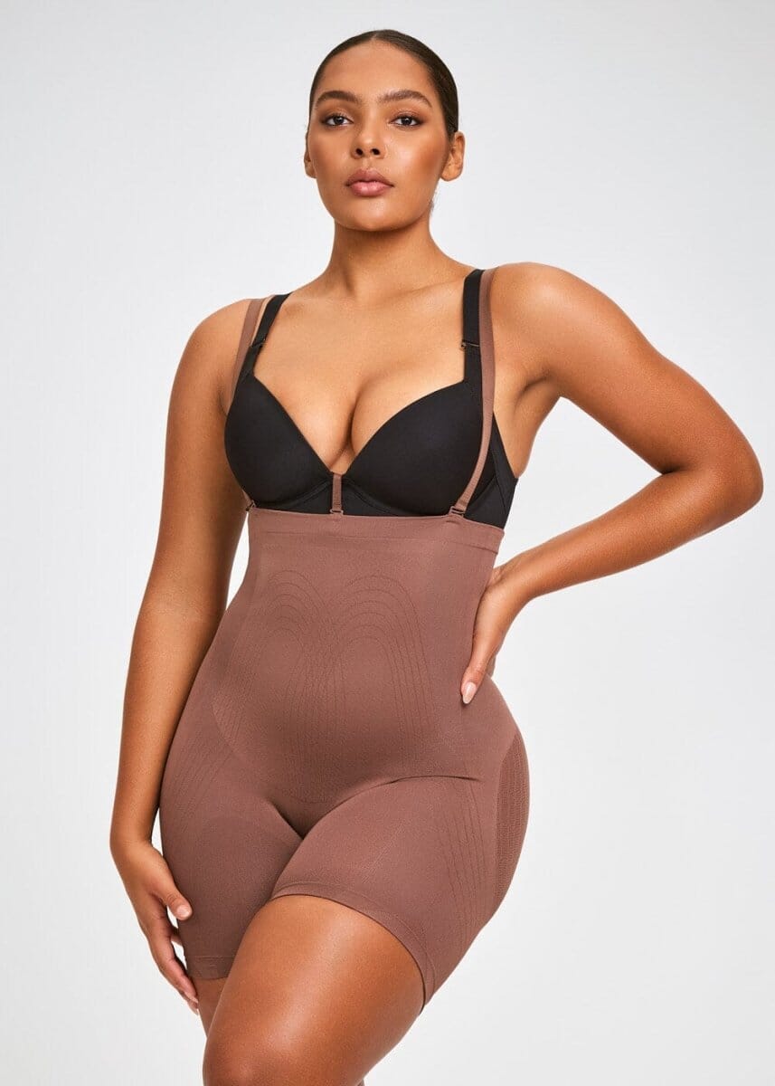 PowerMesh High-Waist Sculpting Shorts