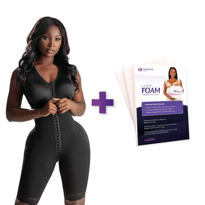 BBL & Lipo | Stage 1 Faja Colombiana Post Surgery| With Bra + 3-Pack Lipo Foam Boards