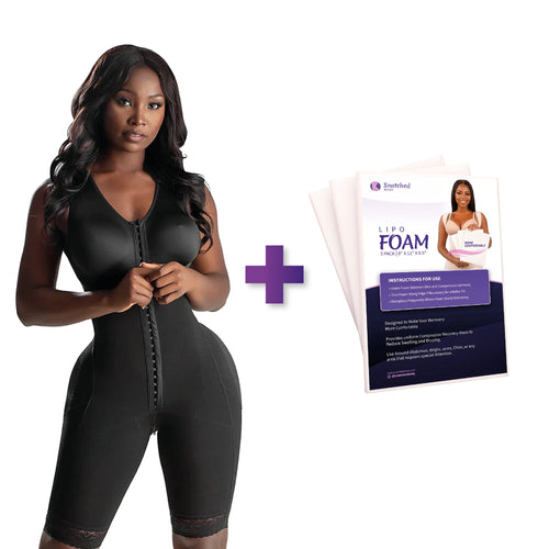 BBL & Lipo | Stage 1 Faja Colombiana Post Surgery| With Bra + 3-Pack Lipo Foam Boards