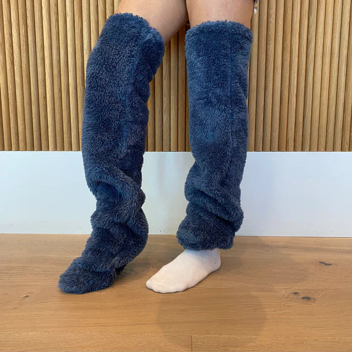 High Fuzzy Long Socks Winter Warm Cold Leg Knee Joint