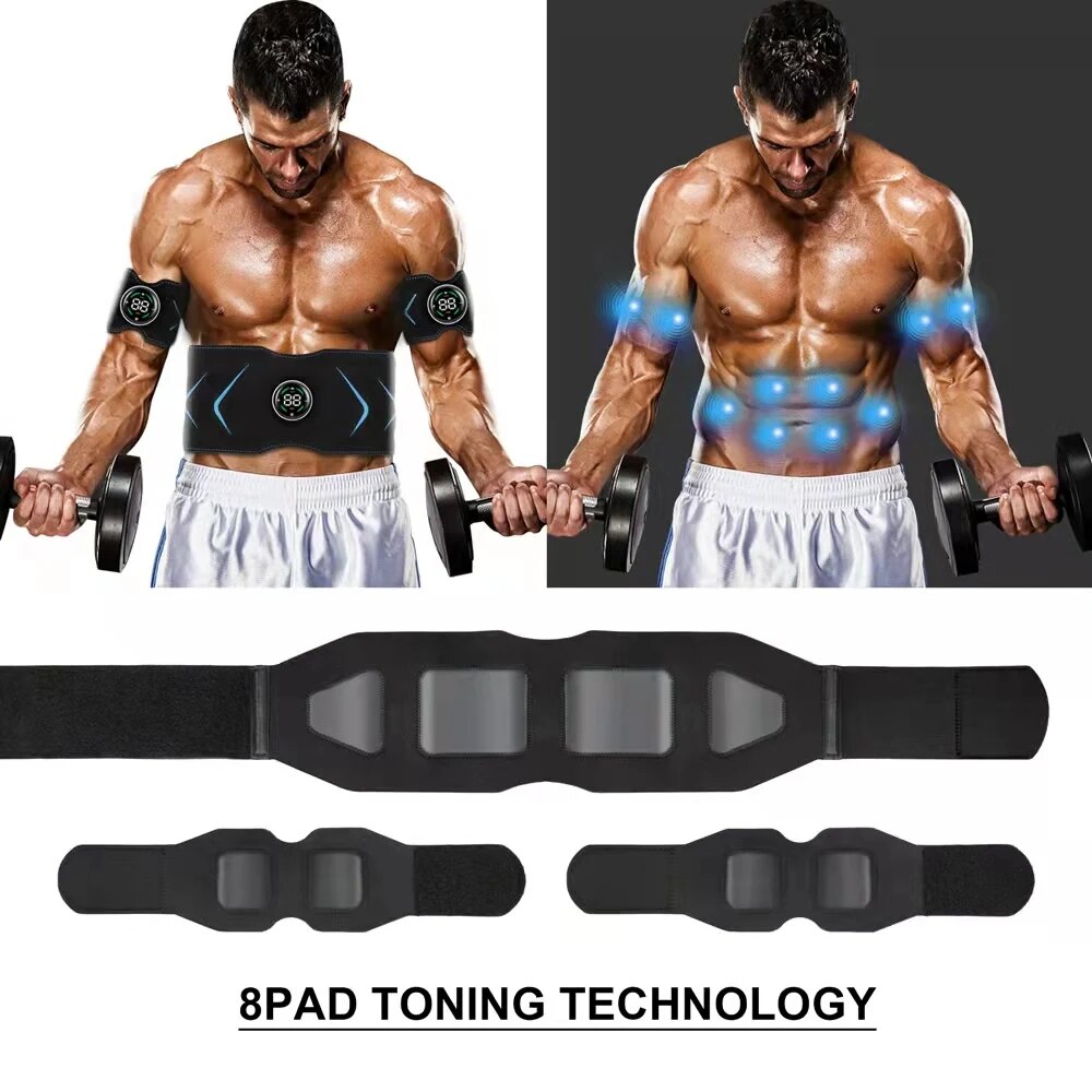 EMS Electric Abdominal Body Slimming Belt - Smart Abdomen Muscle Trainer