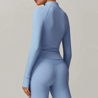 Carethier Slim Fit Workout Jacket – Quick-Dry Yoga & Running Activewear