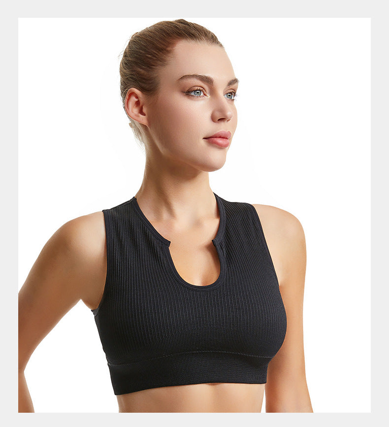 Ribbed Removable Bra Crop Tank