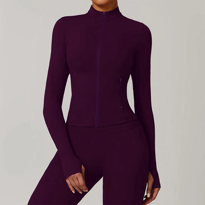 Carethier Slim Fit Sports Jacket – Quick-Dry Yoga & Running Top