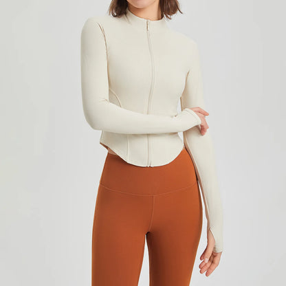 Carethier Elastic Sports Jacket – Tight Fit Quick-Dry Yoga & Gym Top