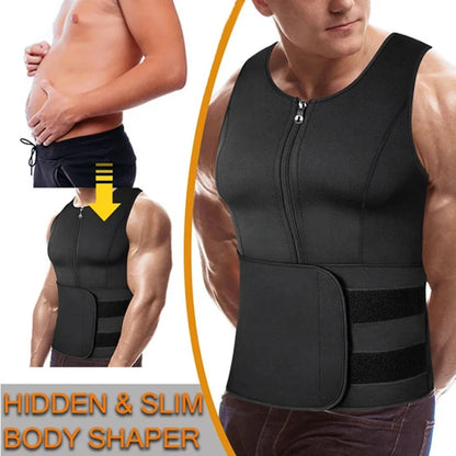 SaunaTech™ Mens Sweat Sauna Vest for Waist Trainer