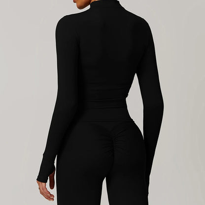 Carethier Slim Fit Sports Jacket – Quick-Dry Yoga & Running Top