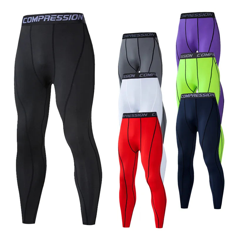 Performance Fit Men's Compression Sport Leggings for Gym, Running, and Workouts