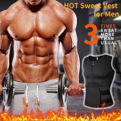 SaunaTech™ Mens Sweat Sauna Vest for Waist Trainer