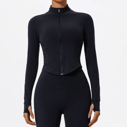 Ultra-Soft Sports Jacket – Quick-Dry Zip-Up Yoga & Workout Top