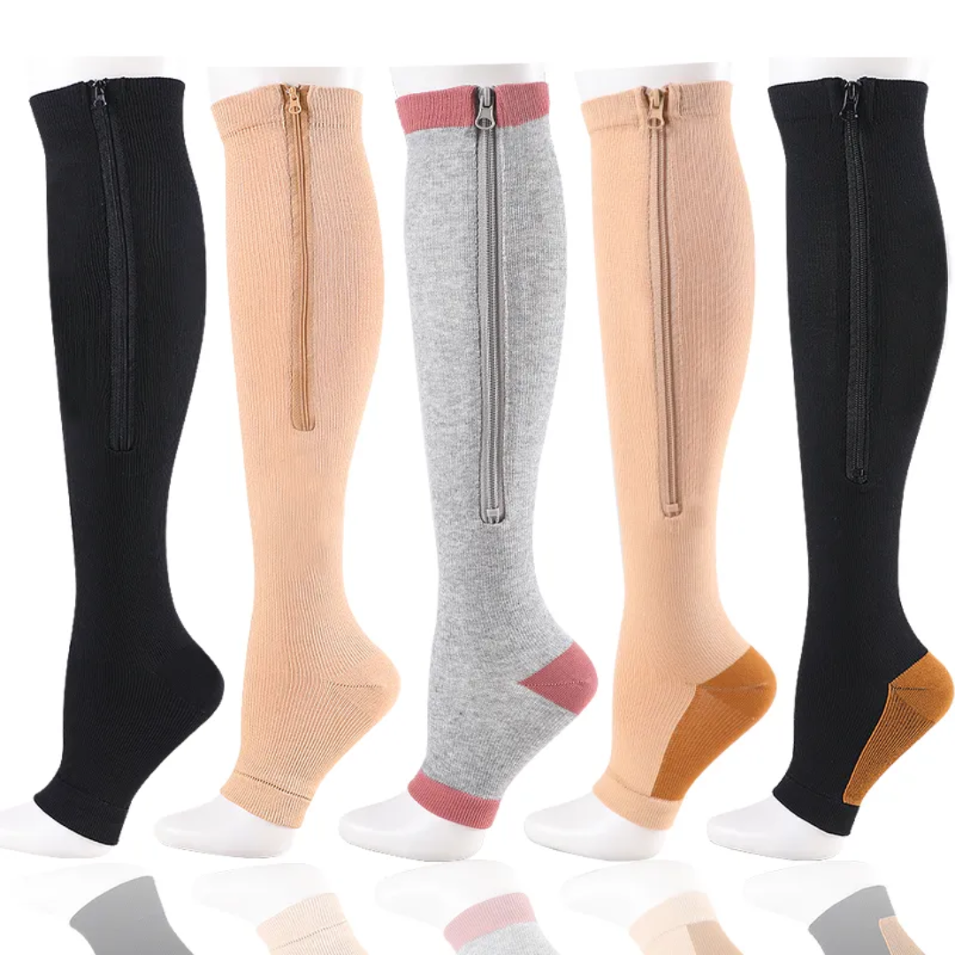 20-30 mmHg Compression Unisex Socks With Zipper