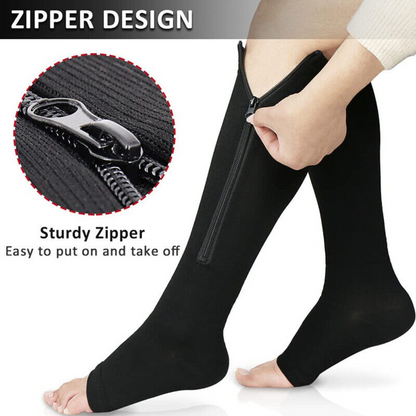 20-30 mmHg Compression Unisex Socks With Zipper