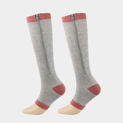 20-30 mmHg Compression Unisex Socks With Zipper