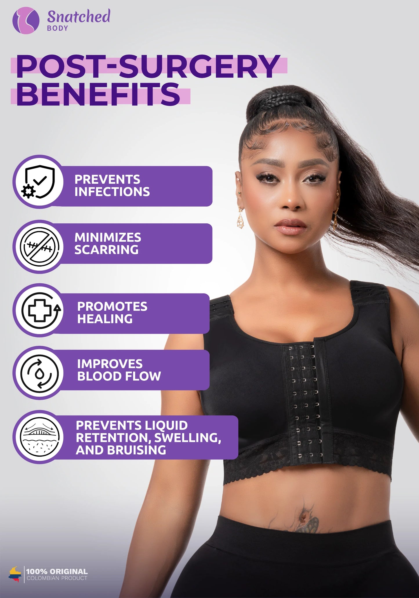 Compression Bra | Front Closure for Easy Wear