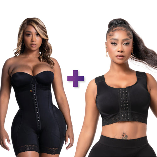 BBL & Lipo | Stage 3 Faja Colombiana Shapewear | Strapless + Post-Breast Augmentation & Mastectomy | Stage 1 Compression Bra | Front Closure for Easy Wear