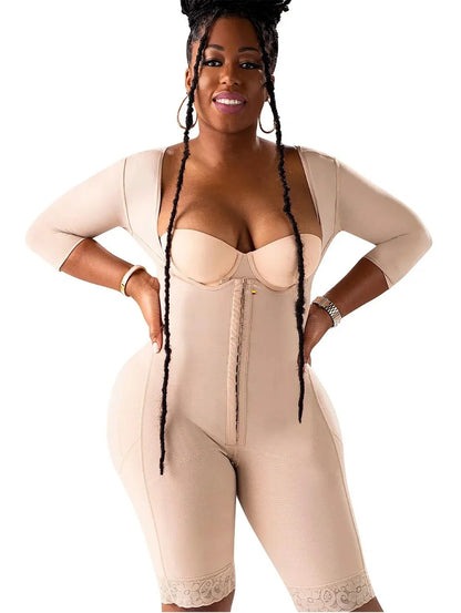 Plus Size Post-Op Fajas Colombianas | With Sleeves