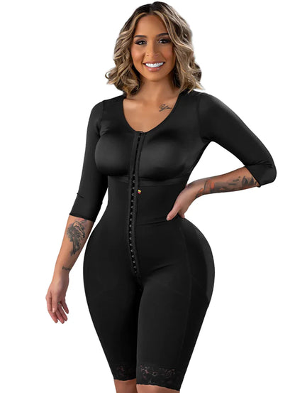 Stage 1 Full Body Faja for Plastic Surgery Recovery | Compression Hook Levels | Padded Straps