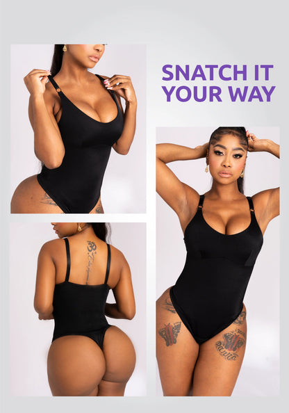Comfy Tummy Control Shapewear Thong Bodysuit With Built-In Bra | Daily Use
