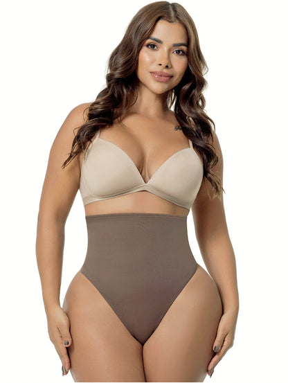 Microfiber Tummy Control Panties | Seamless Thong-Style Underwear