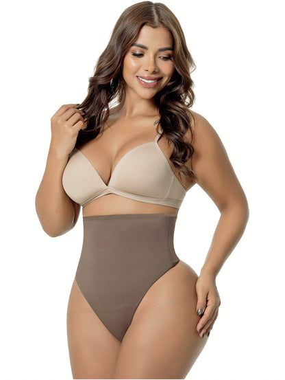 Microfiber Tummy Control Panties | Seamless Thong-Style Underwear