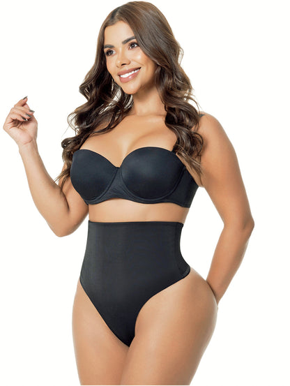 Microfiber Tummy Control Panties | Seamless Thong-Style Underwear