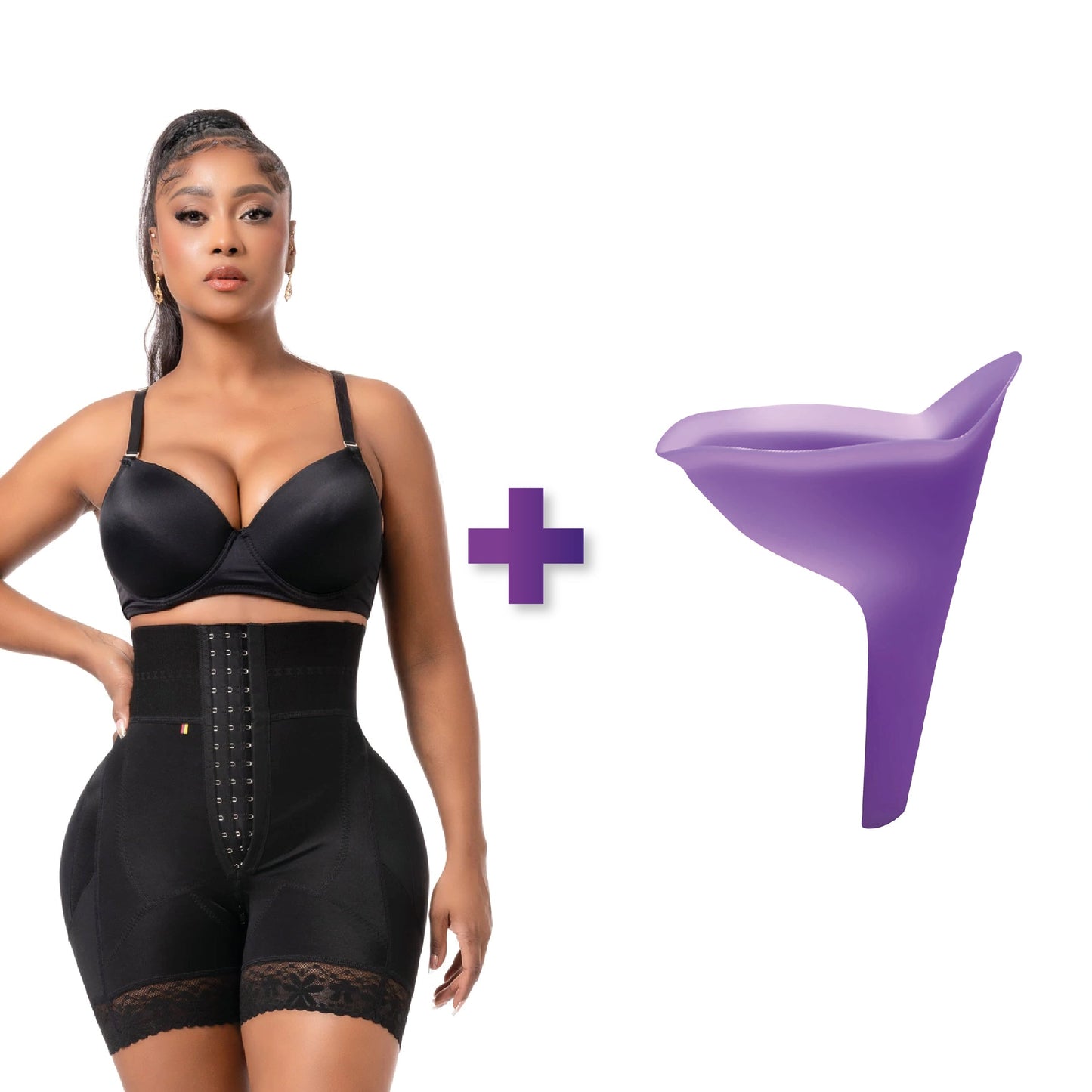 BBL Short | Stage 3 Post-Op Tummy Control High Waisted + P-EZ female Urinal Device
