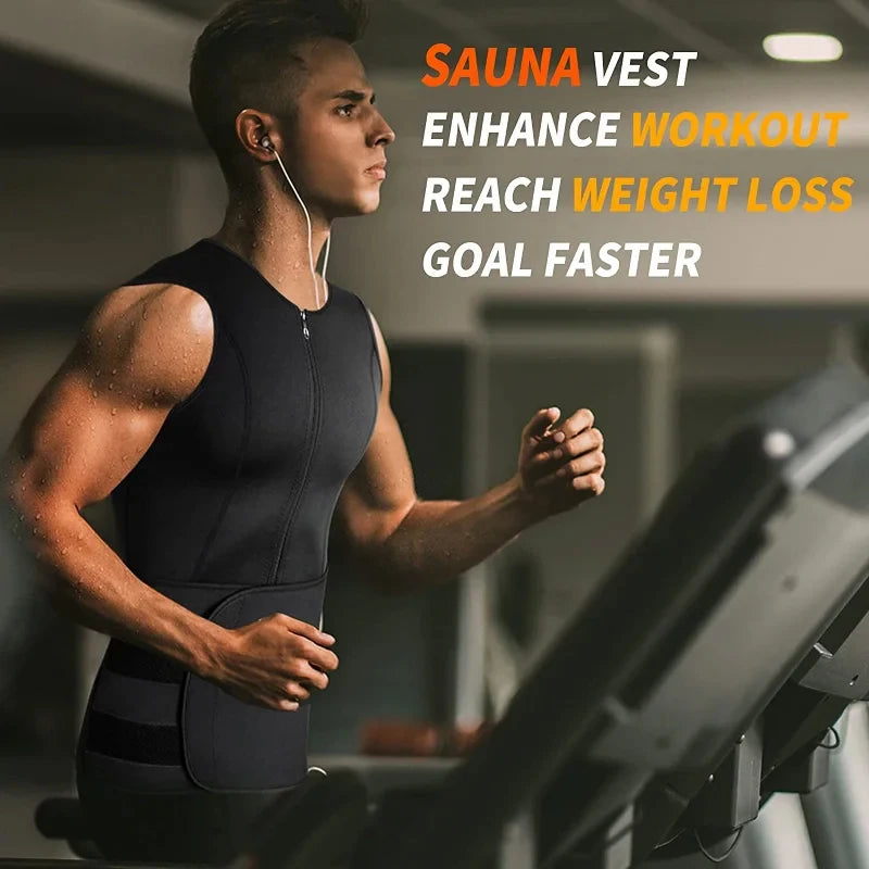 SaunaTech™ Mens Sweat Sauna Vest for Waist Trainer