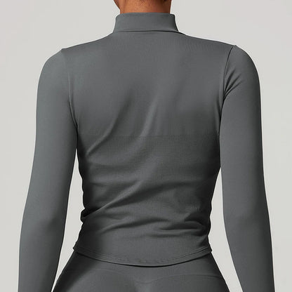 Running Workout Jacket – Quick-Dry Long Sleeve Gym Coat