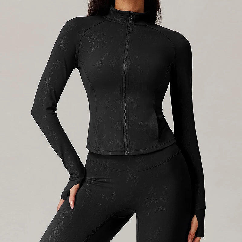 Workout Jacket – Zip-Up Long Sleeve Running & Activewear Top