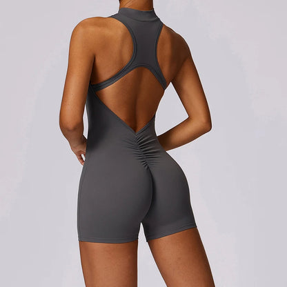 V-Back Scrunch Jumpsuit