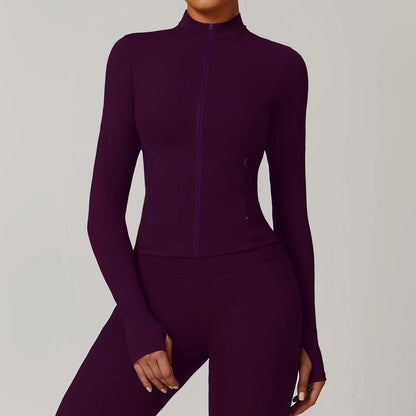 Carethier Slim Fit Sports Jacket – Quick-Dry Yoga & Running Top