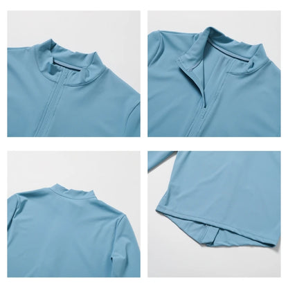 Quick-Dry Running Jacket – Long Sleeve Zip-Up Sports Top