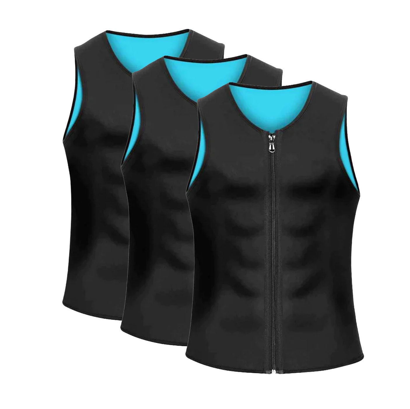 Pack 3 - Gynecomastia Compression Zipper Vest