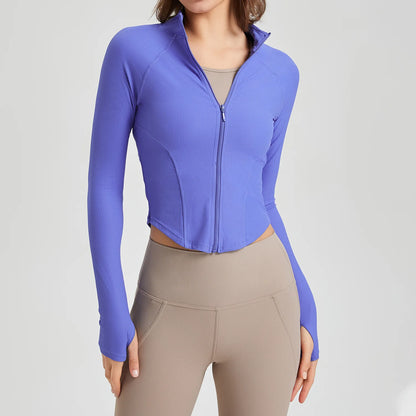 Carethier Elastic Sports Jacket – Tight Fit Quick-Dry Yoga & Gym Top