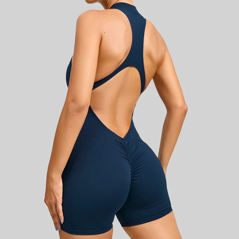 V-Back Scrunch Jumpsuit
