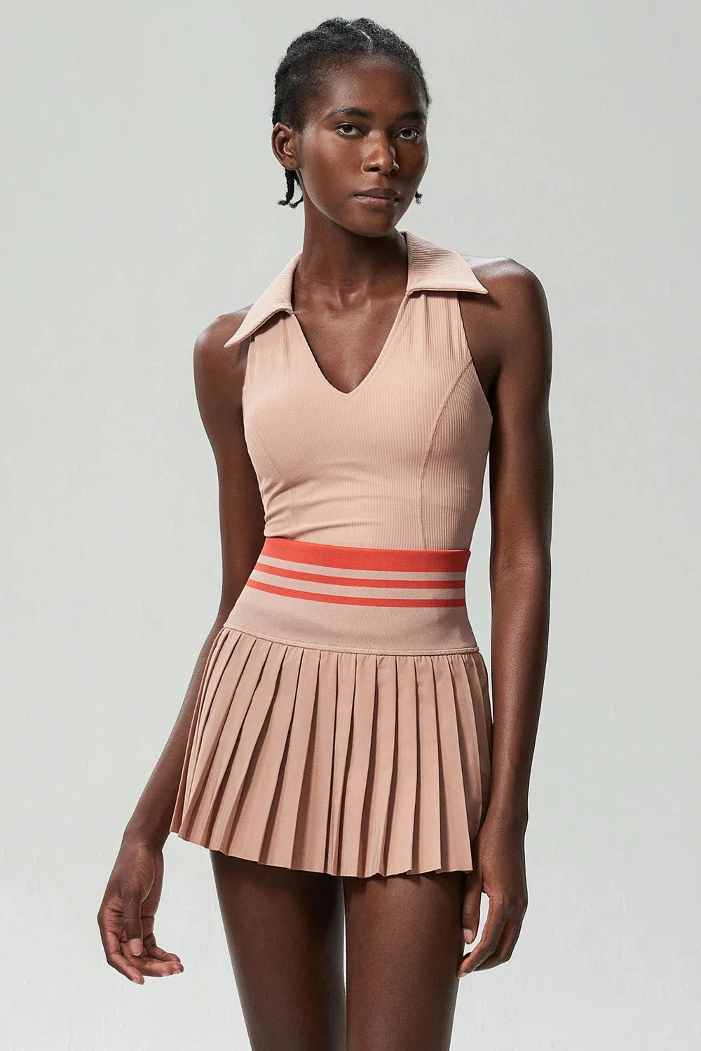Regal V-Neck Tennis Set - Skirt + Top