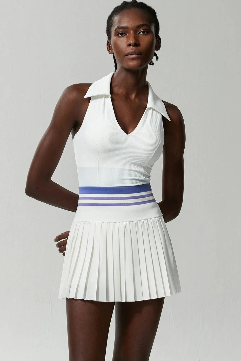Regal V-Neck Tennis Set - Skirt + Top