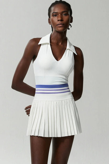 Regal V-Neck Tennis Set - Skirt + Top