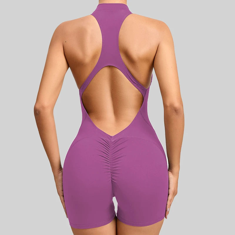 V-Back Scrunch Jumpsuit