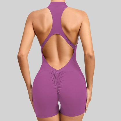 V-Back Scrunch Jumpsuit