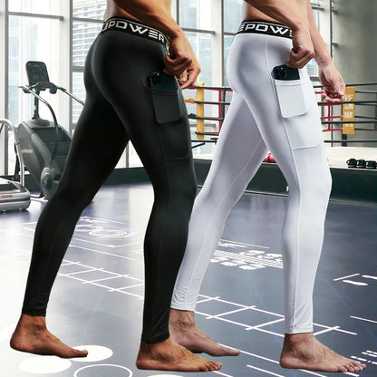 Performance Fit Men's Compression Sport Leggings for Gym, Running, and Workouts