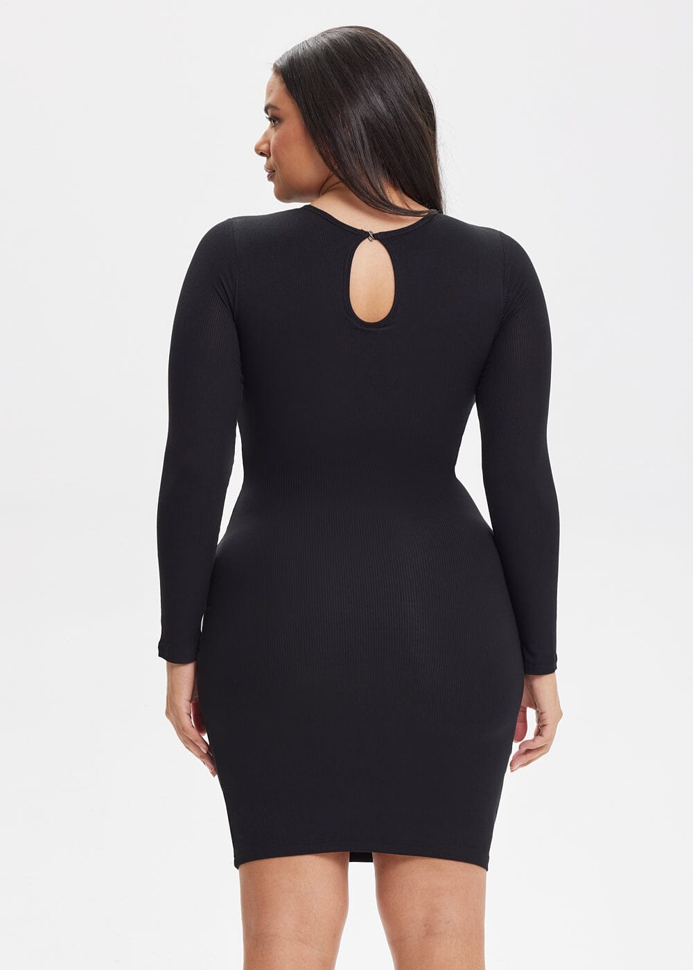 SecretSculpt Long Sleeve Above Knee Dress