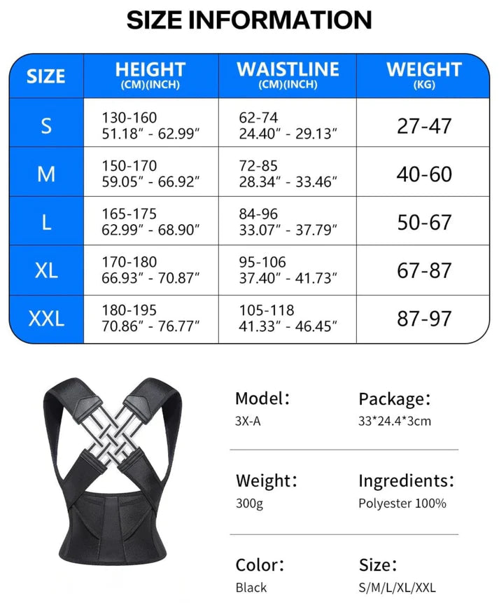 SpineAlign™ Adjustable Back Posture Corrector (Unisex)