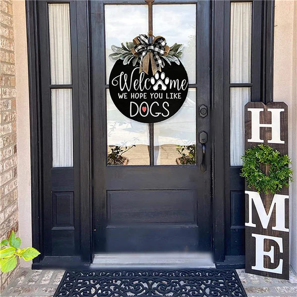 Wooden Welcome Sign for Front Door