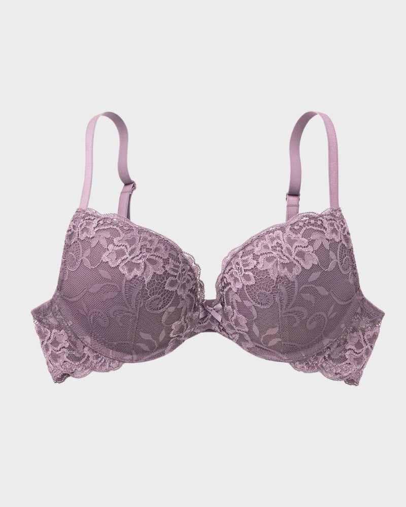 Plunge Push-Up Lace Bra