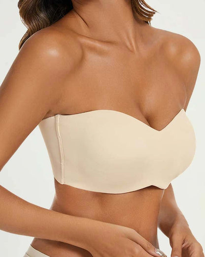 ®Full Support Non-Slip Convertible Bandeau Bra -Nude