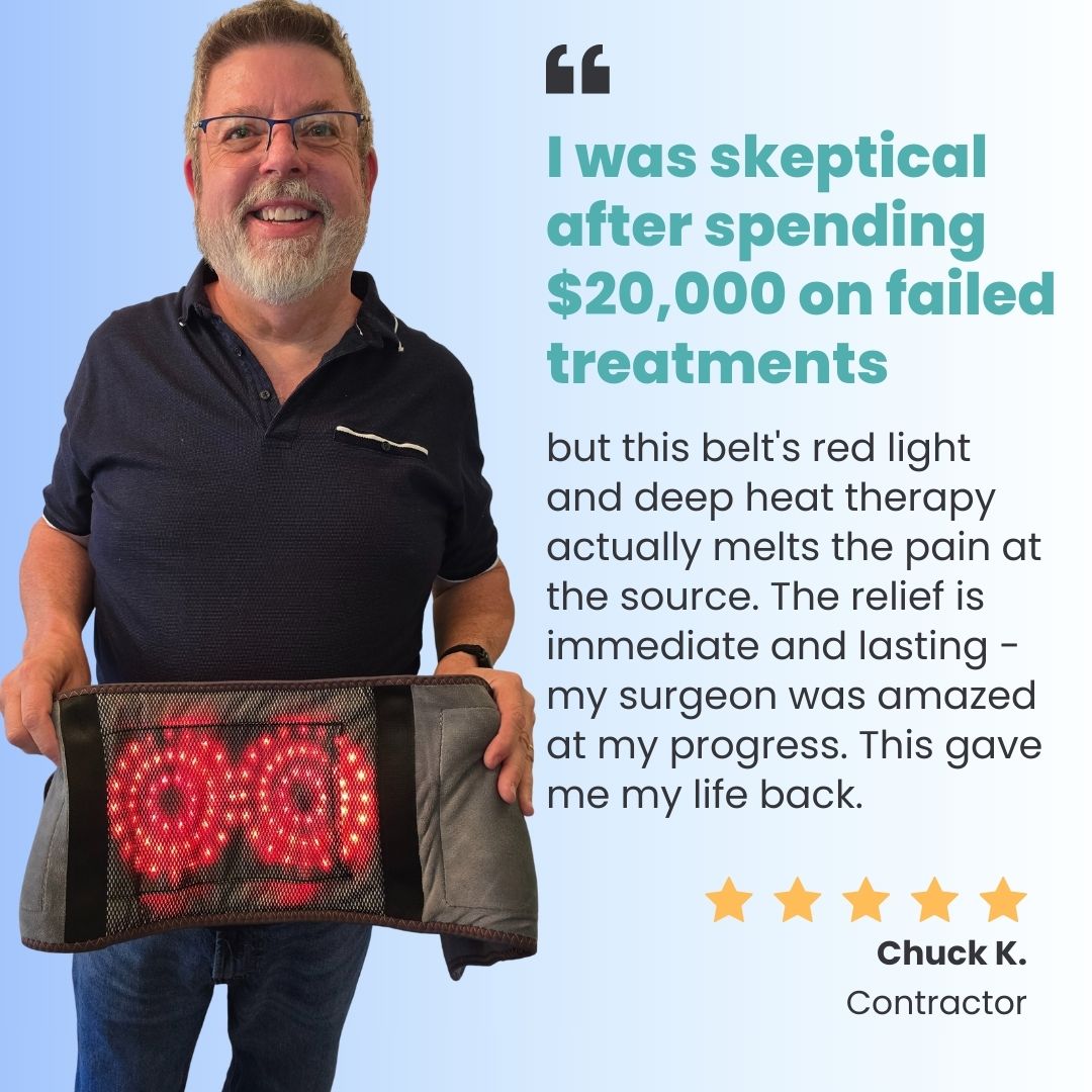 3-in-1 Red Light Therapy & Vibration Massage Belt